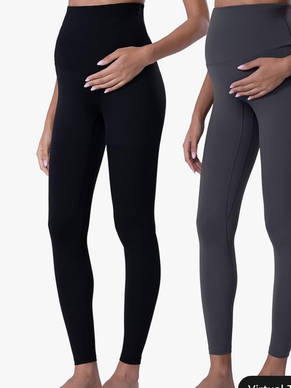 POSHDIVAH Maternity Over-the-Belly Yoga Leggings